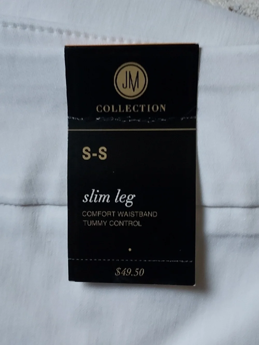JM Collection White Rivet Size S Short Slim-Leg Pull-On Pants - Picture 8 of 8